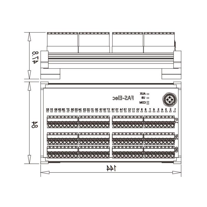 IP20、IO-Link Hub、NPN、32DI、端子式模块、00BS13