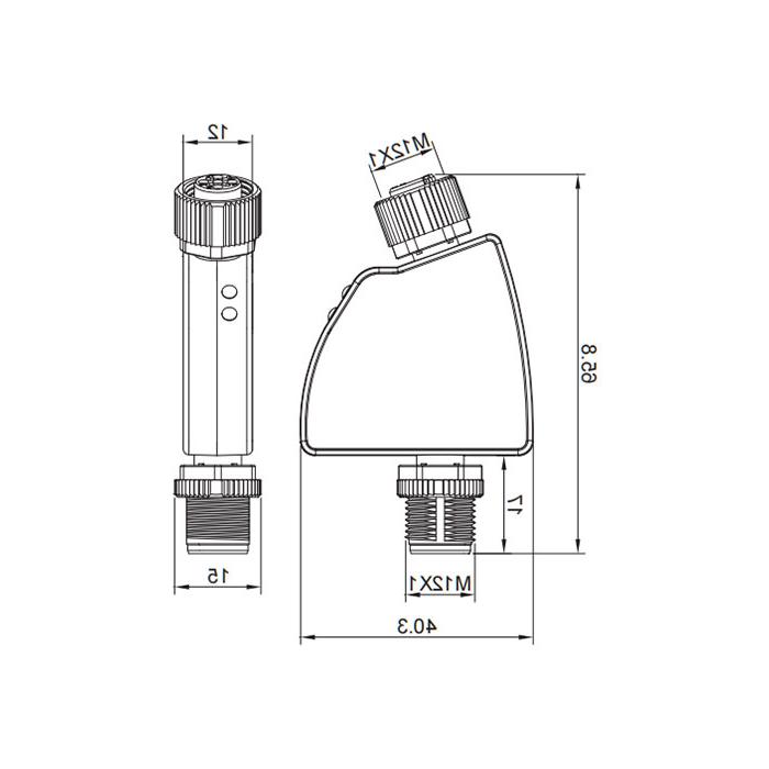 IO-Link Hub、1 AO, 0...10 V DC 电压模拟量适配器、0AC081